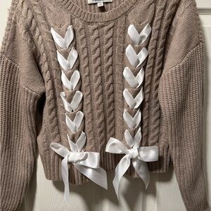 Ribbon Knit Sweater